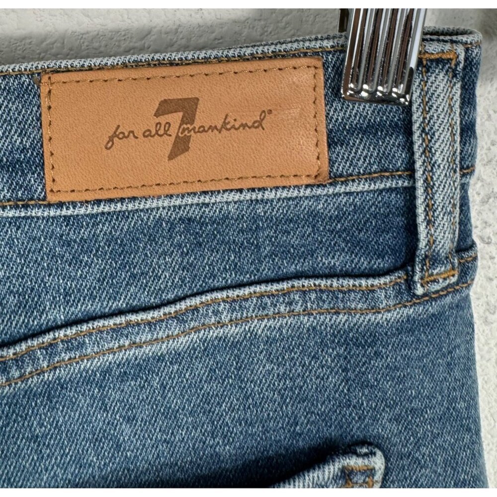 7 For All Mankind Luxe Vintage Ultra‎ High rise Cropped Jo jeans sz 32 - Picture 12 of 16